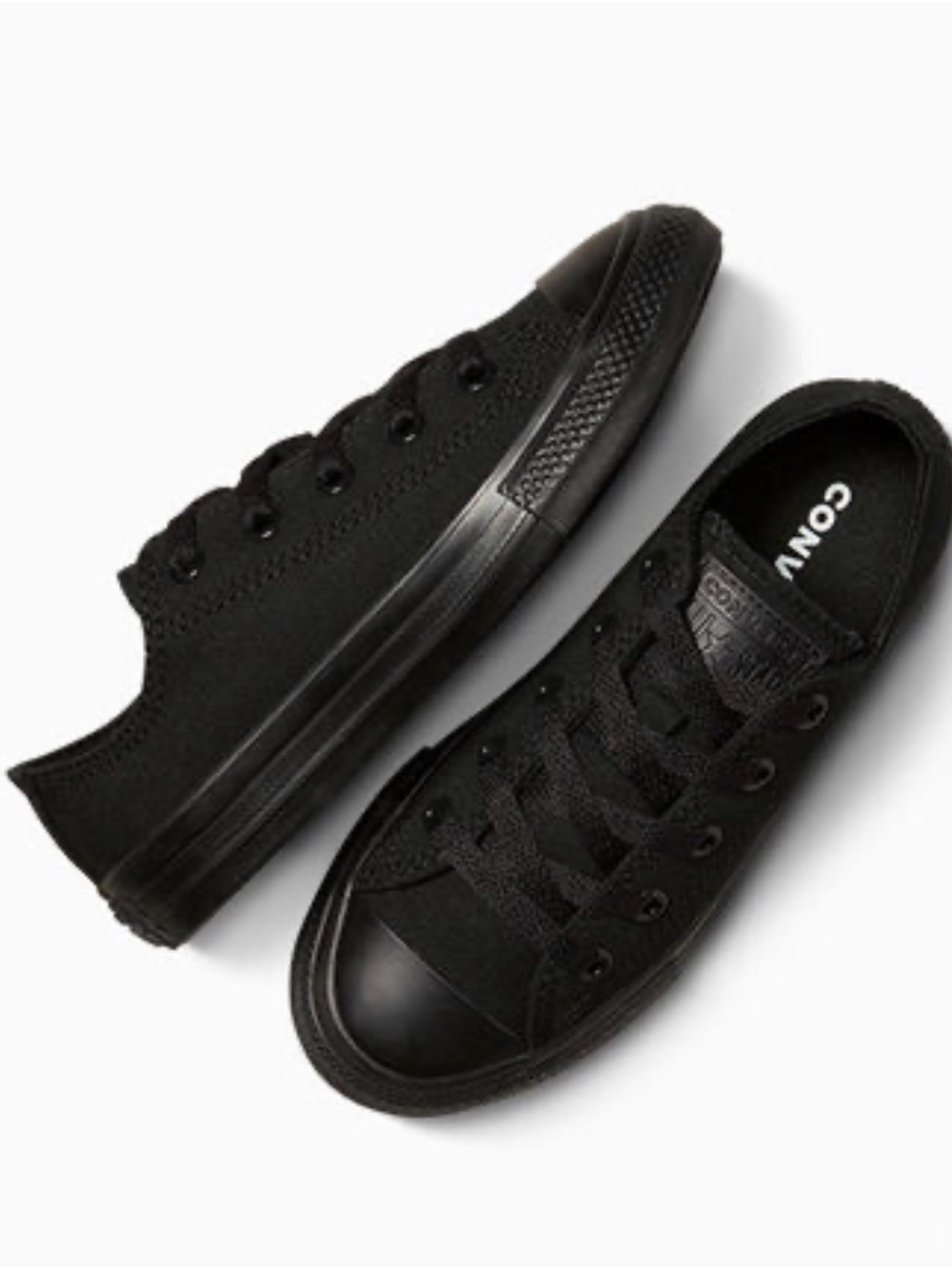 Converse Kids Black Low Top Canvas Sneakers